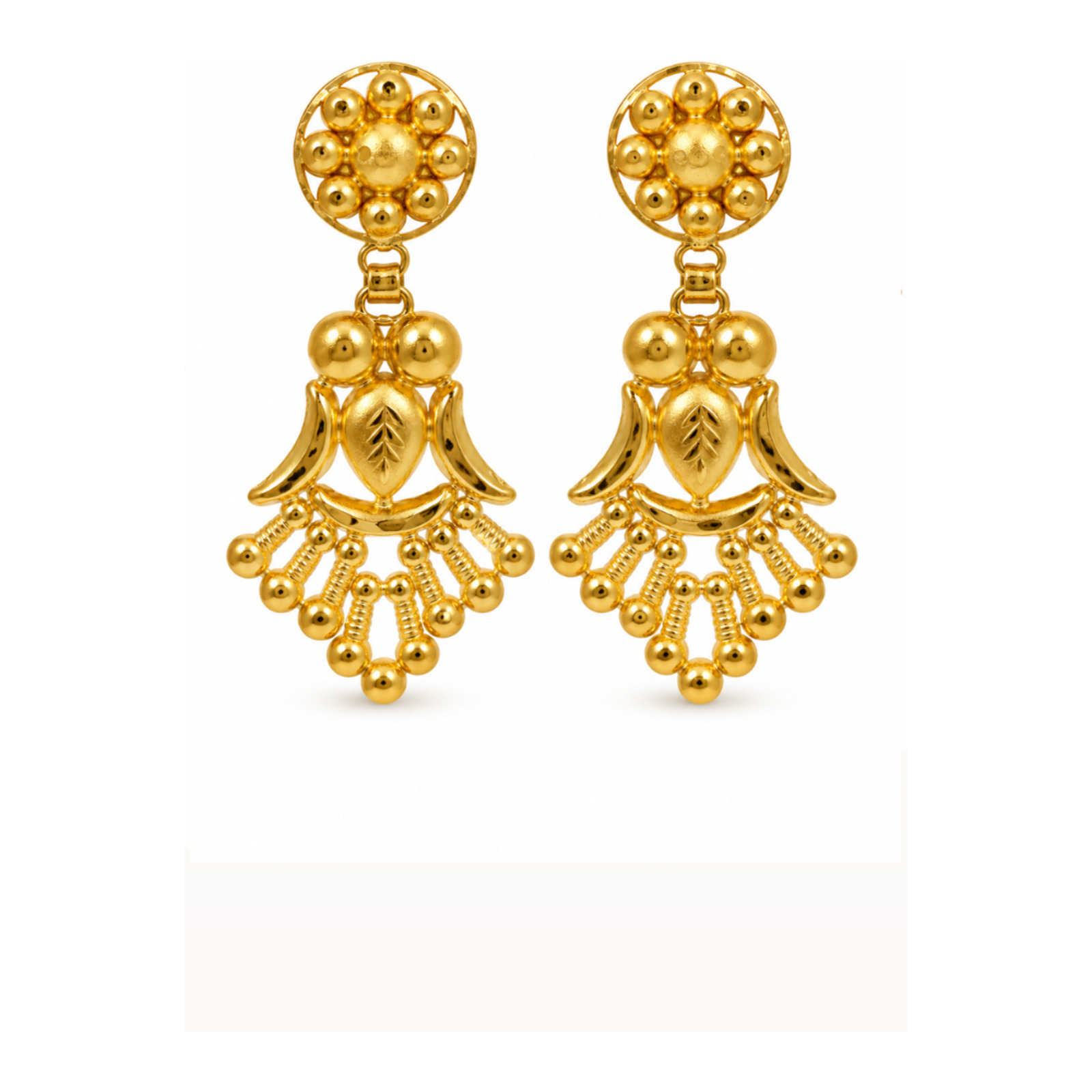 Gold Stud Earrings 02