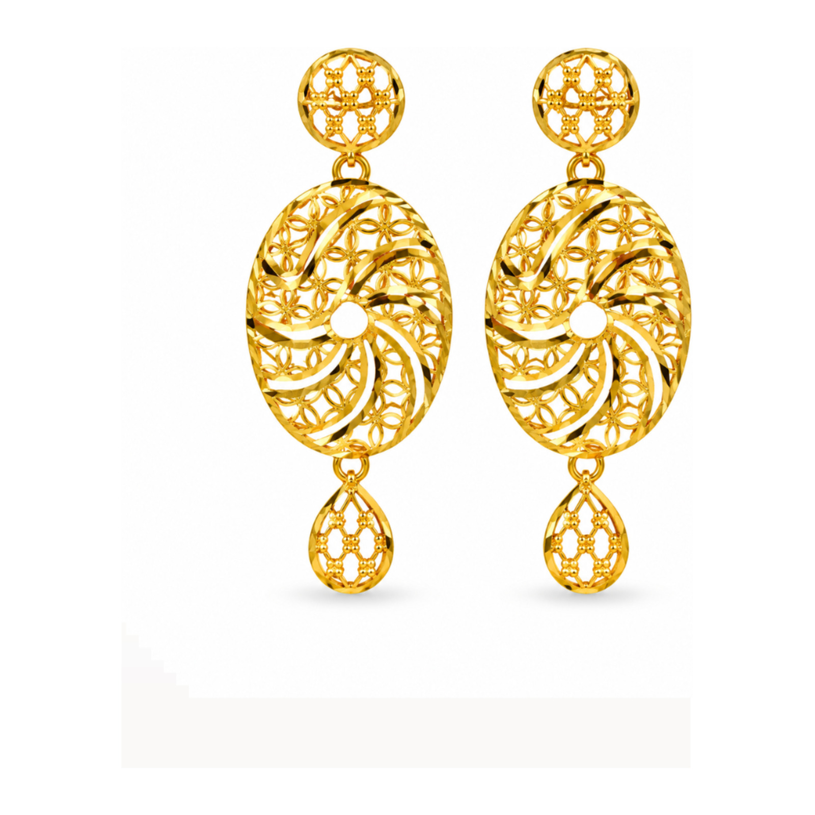 Gold Stud Earrings 06