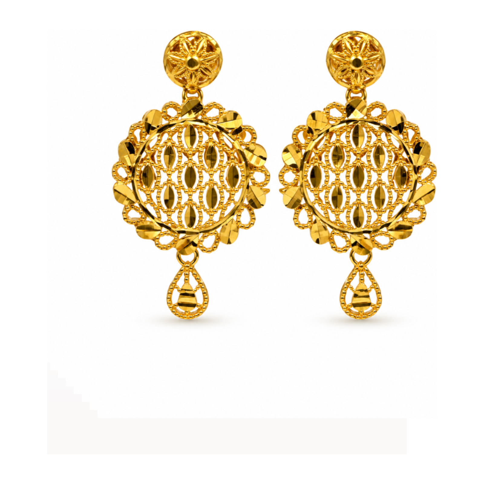 Gold Stud Earrings 07