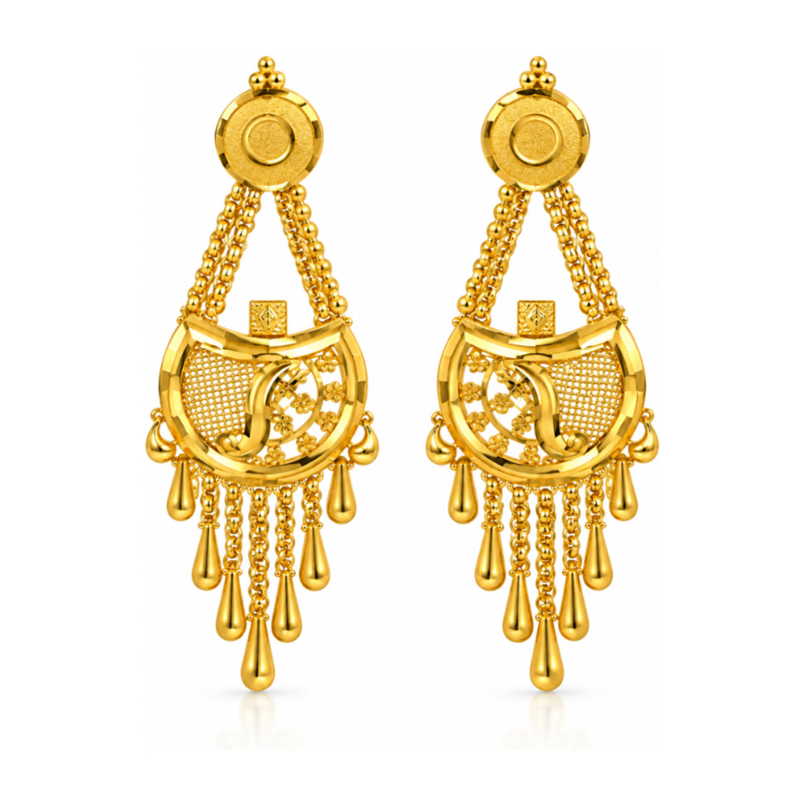Gold Stud Earrings 14