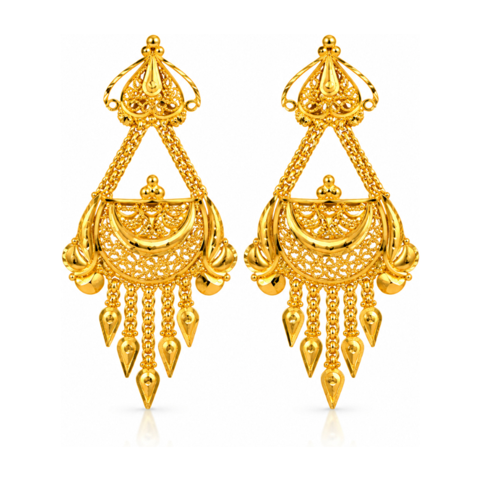 Gold Stud Earrings 15