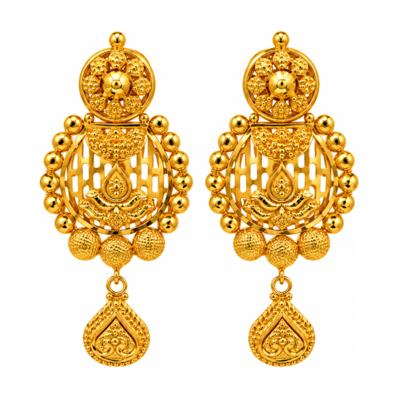 Gold Stud Earrings 17