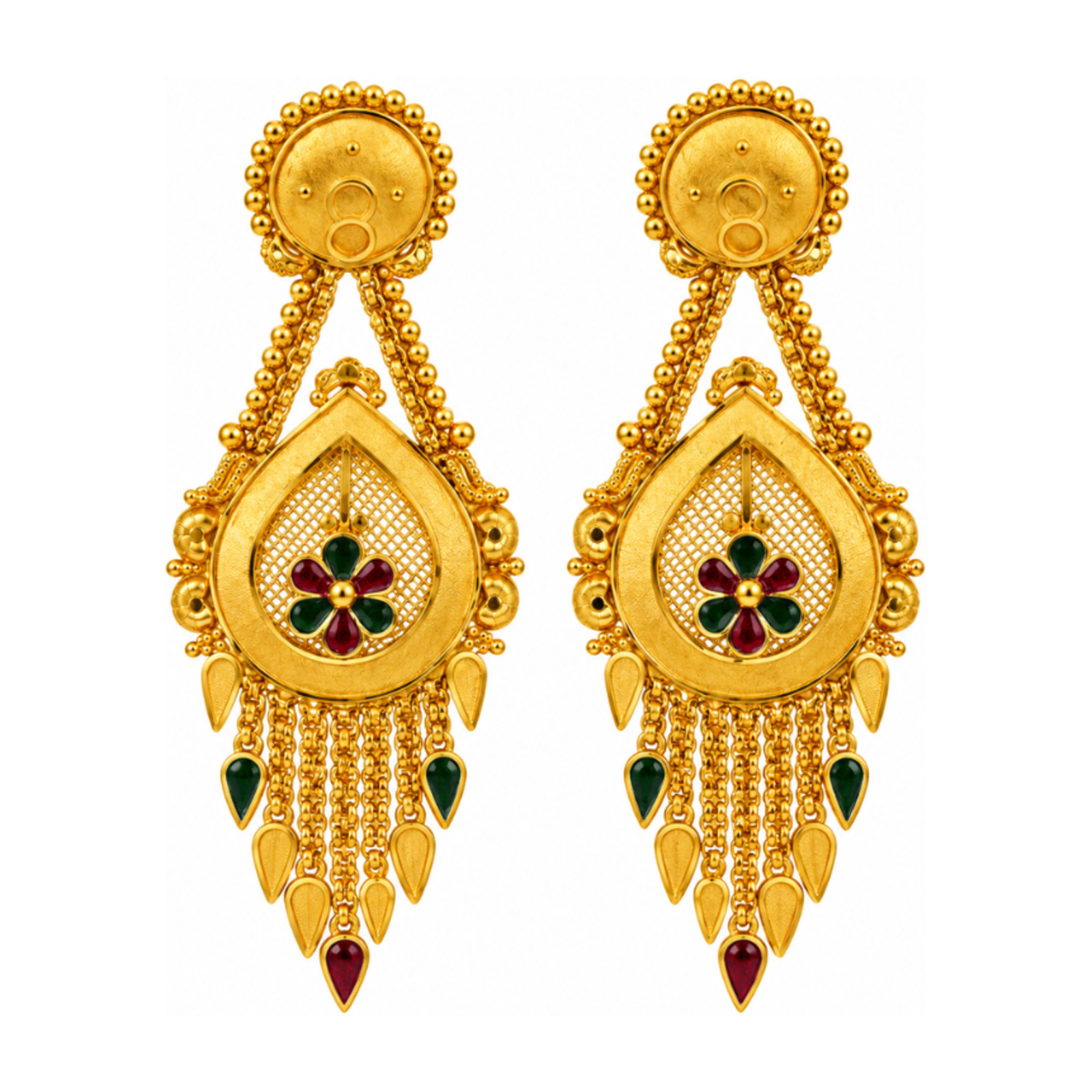 Gold Stud Earrings 20