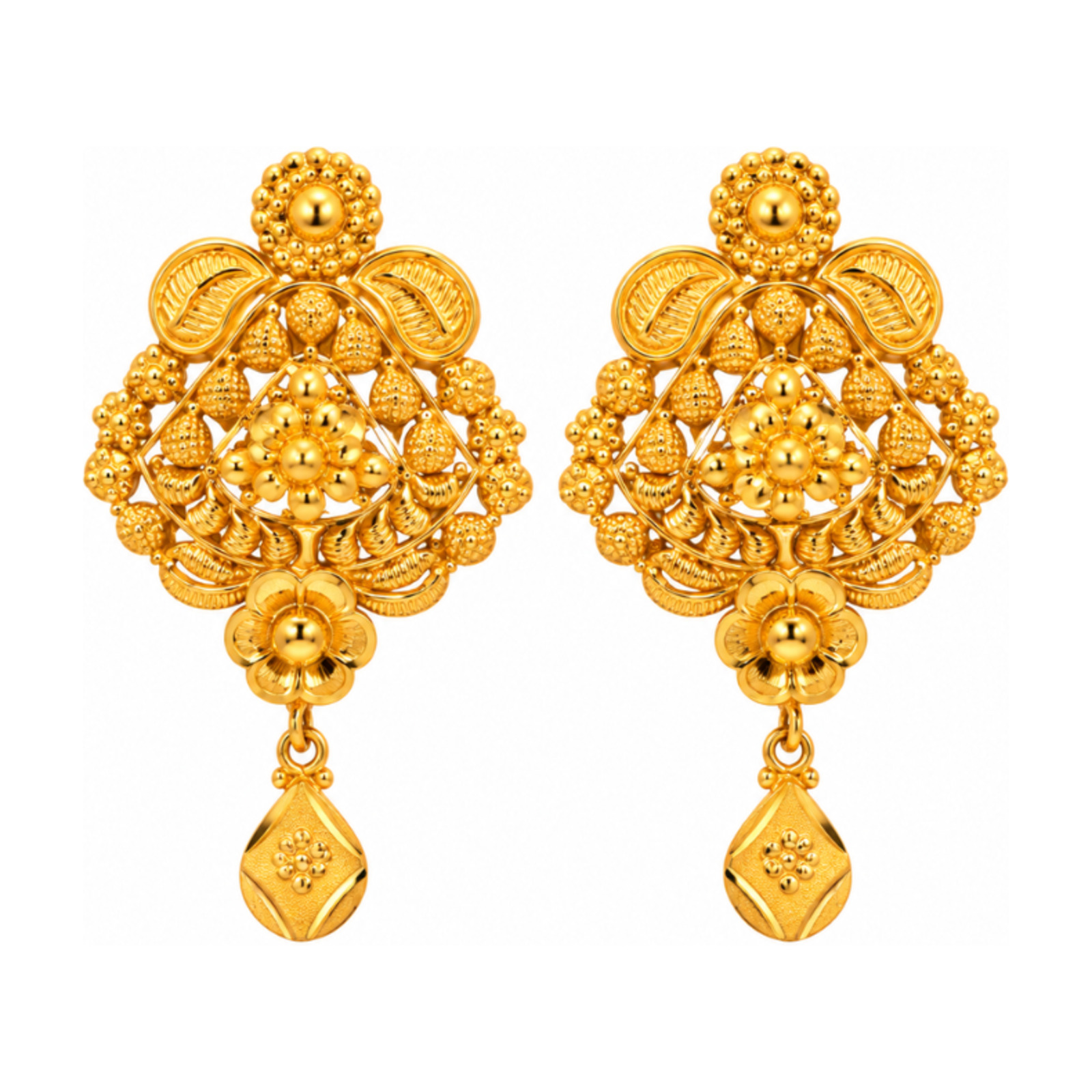 Gold Stud Earrings 21