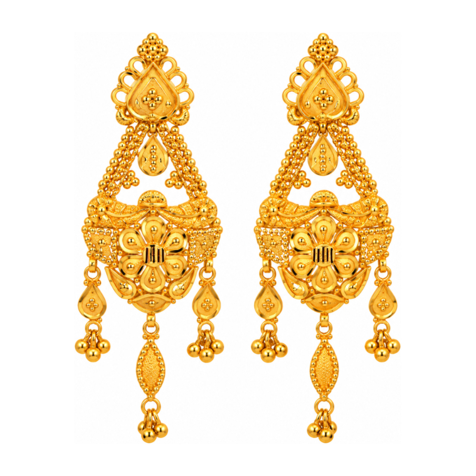 Gold Stud Earrings 22