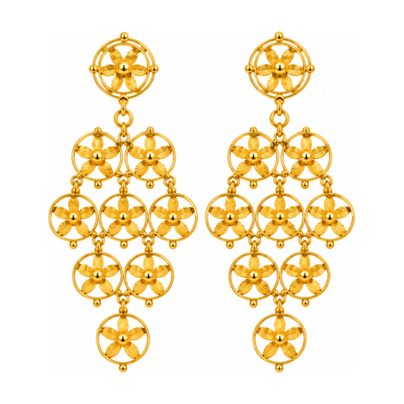 Gold Stud Earrings 30