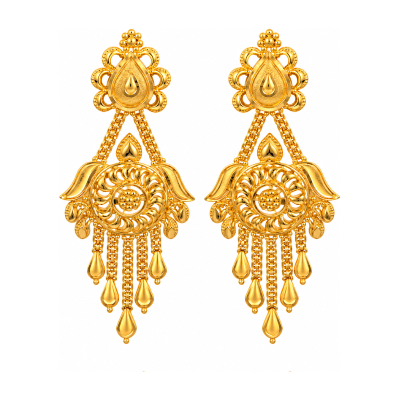 Gold Stud Earrings 34
