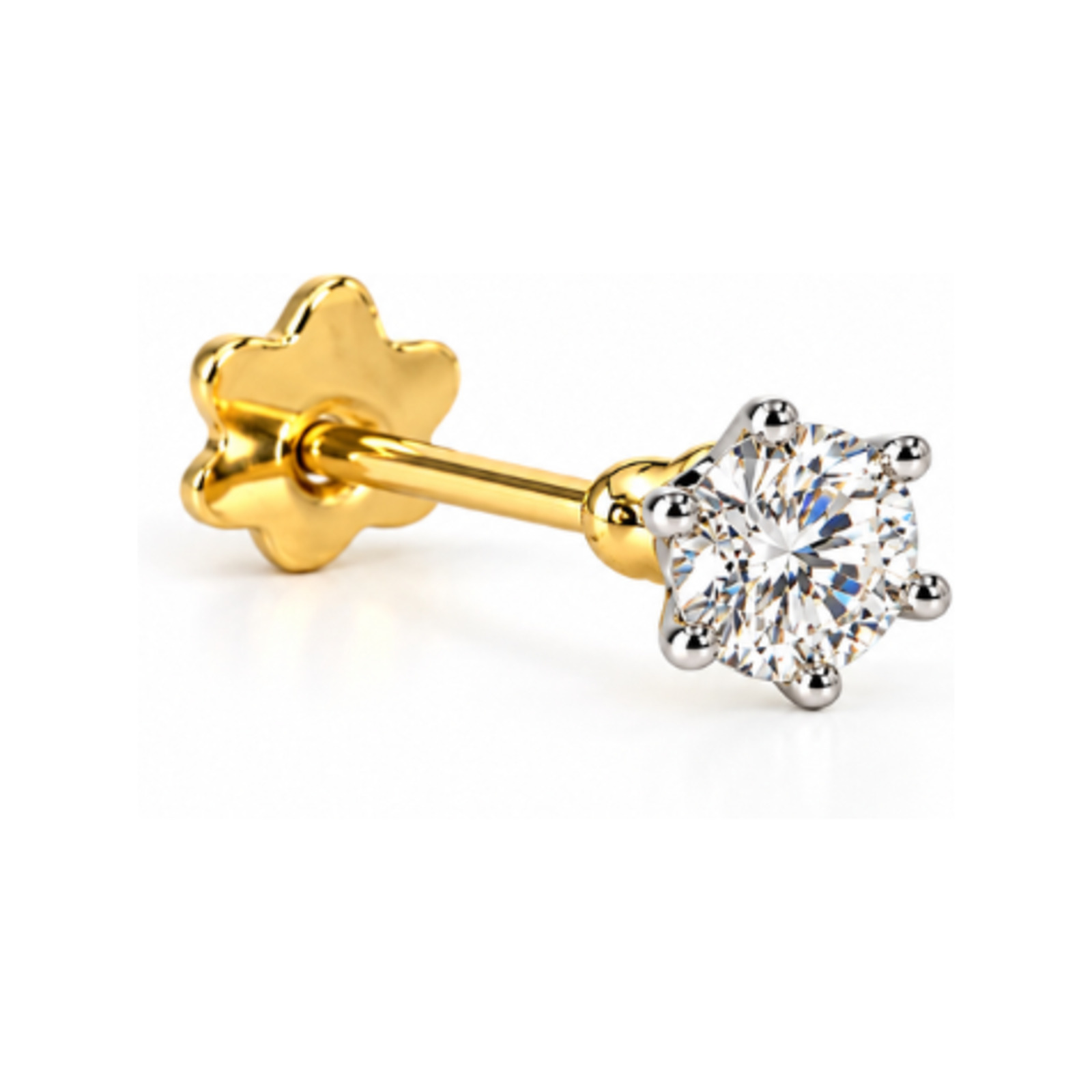 18K Diamond Nose Pin 02