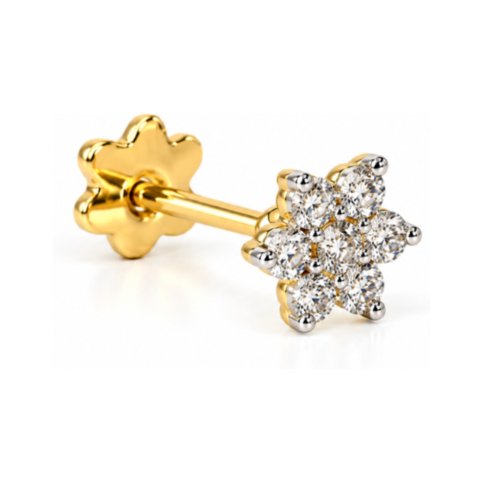 14K Diamond Nose Pin 03