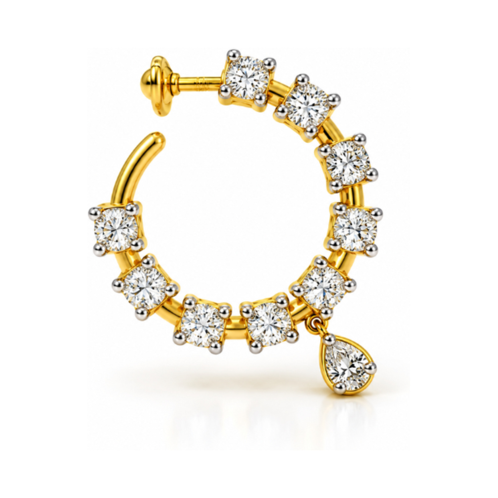 18K Diamond Nose Pin 11