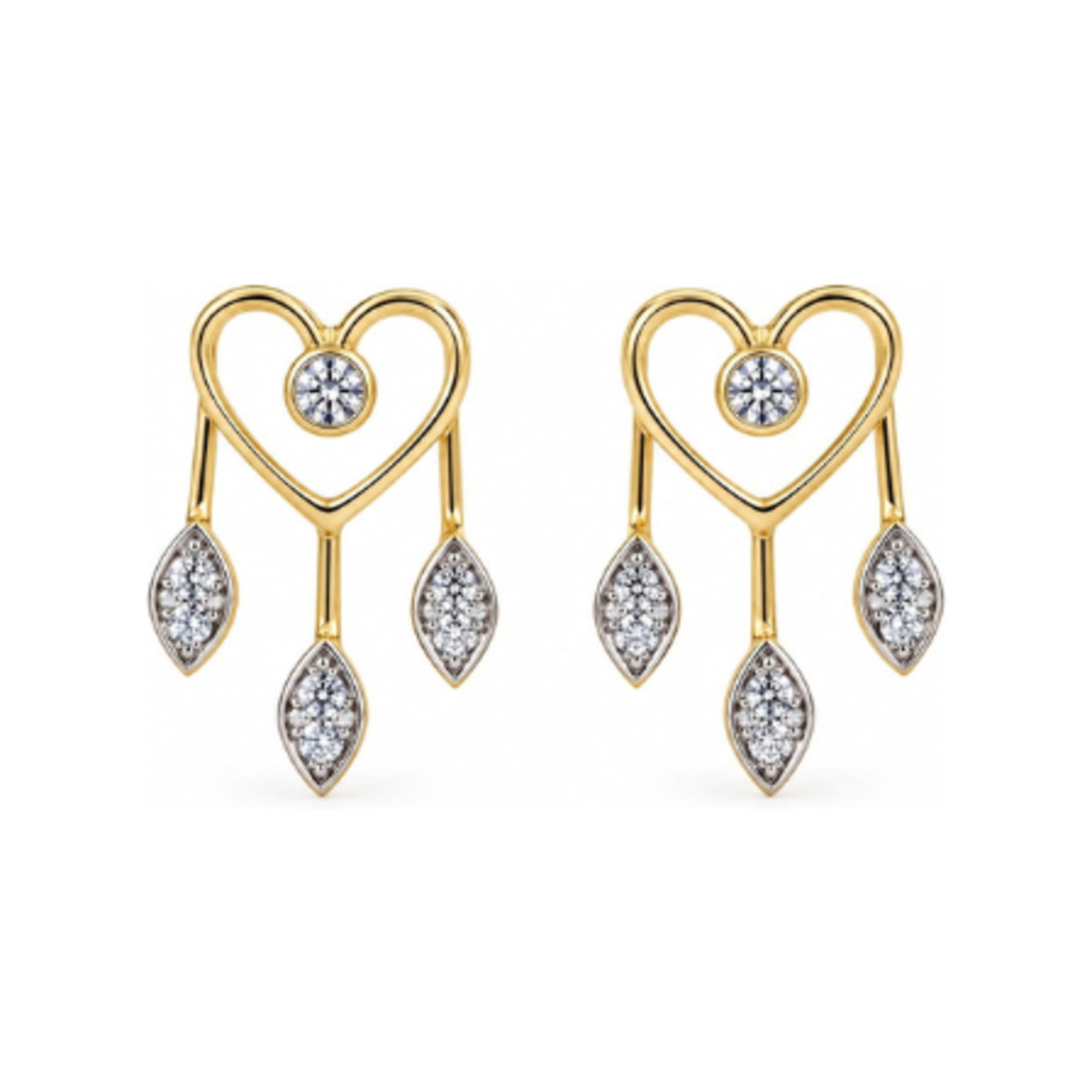 18K Diamond Stud Earrings 01