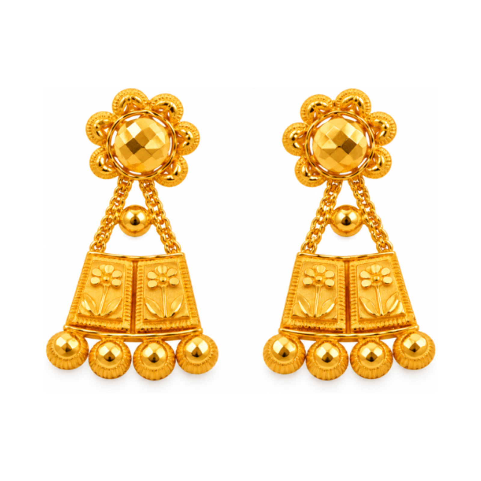 Gold Stud Earrings 36