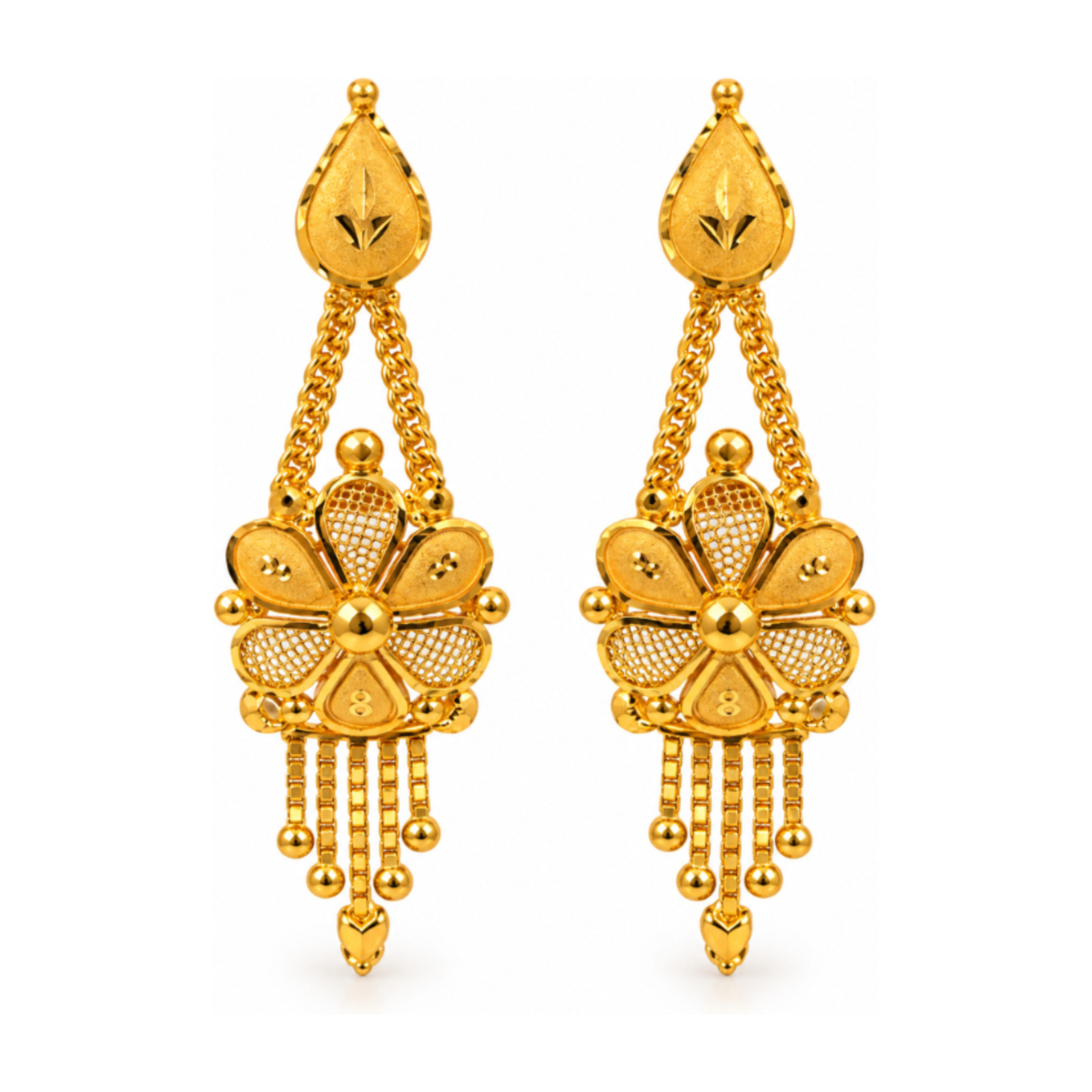 Gold Stud Earrings 37