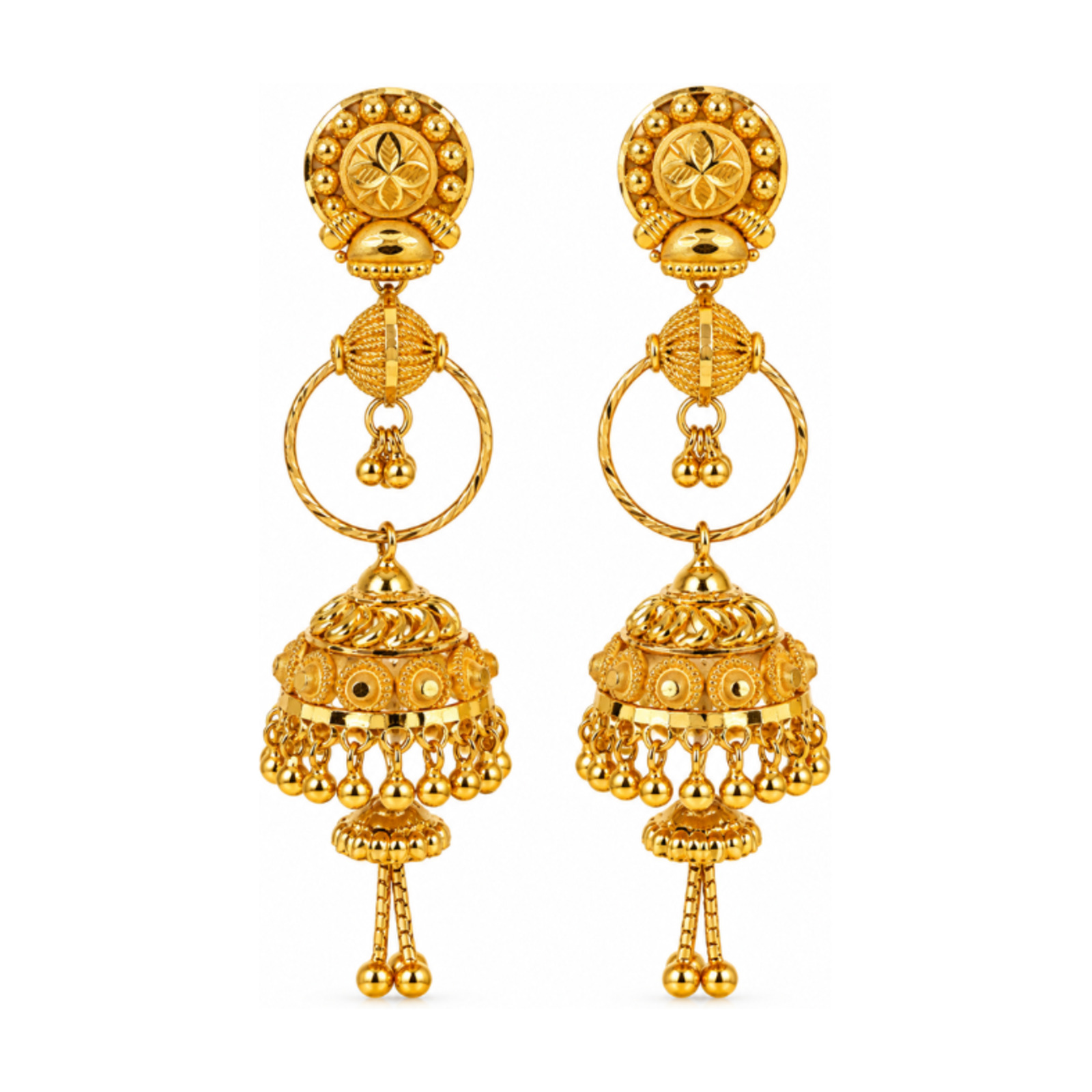 Gold Stud Earrings 44