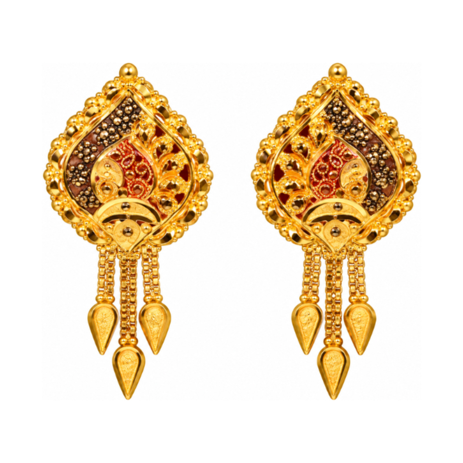 Gold Stud Earrings 55