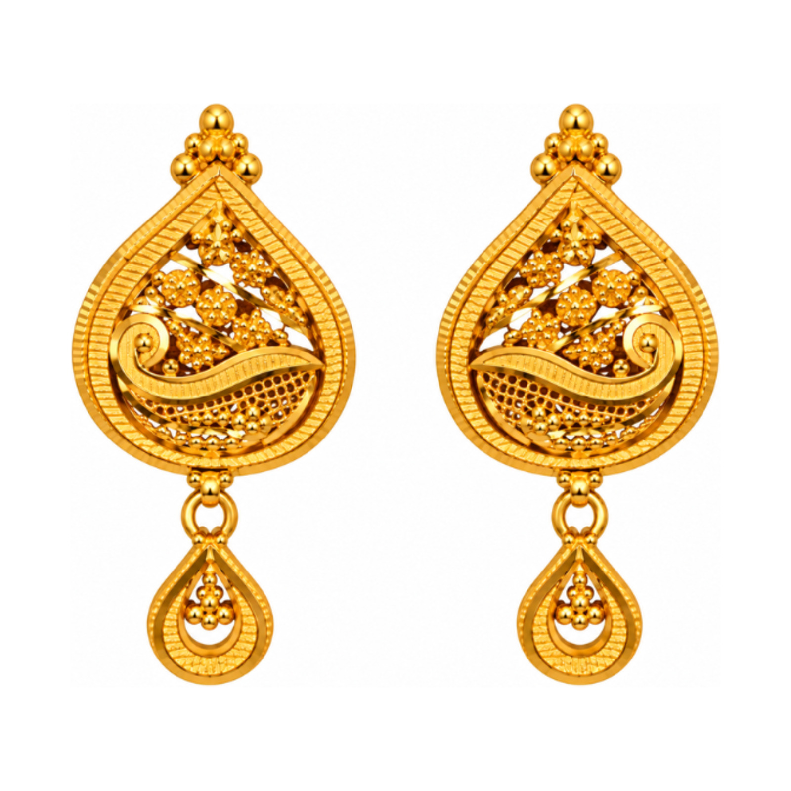 Gold Stud Earrings 57