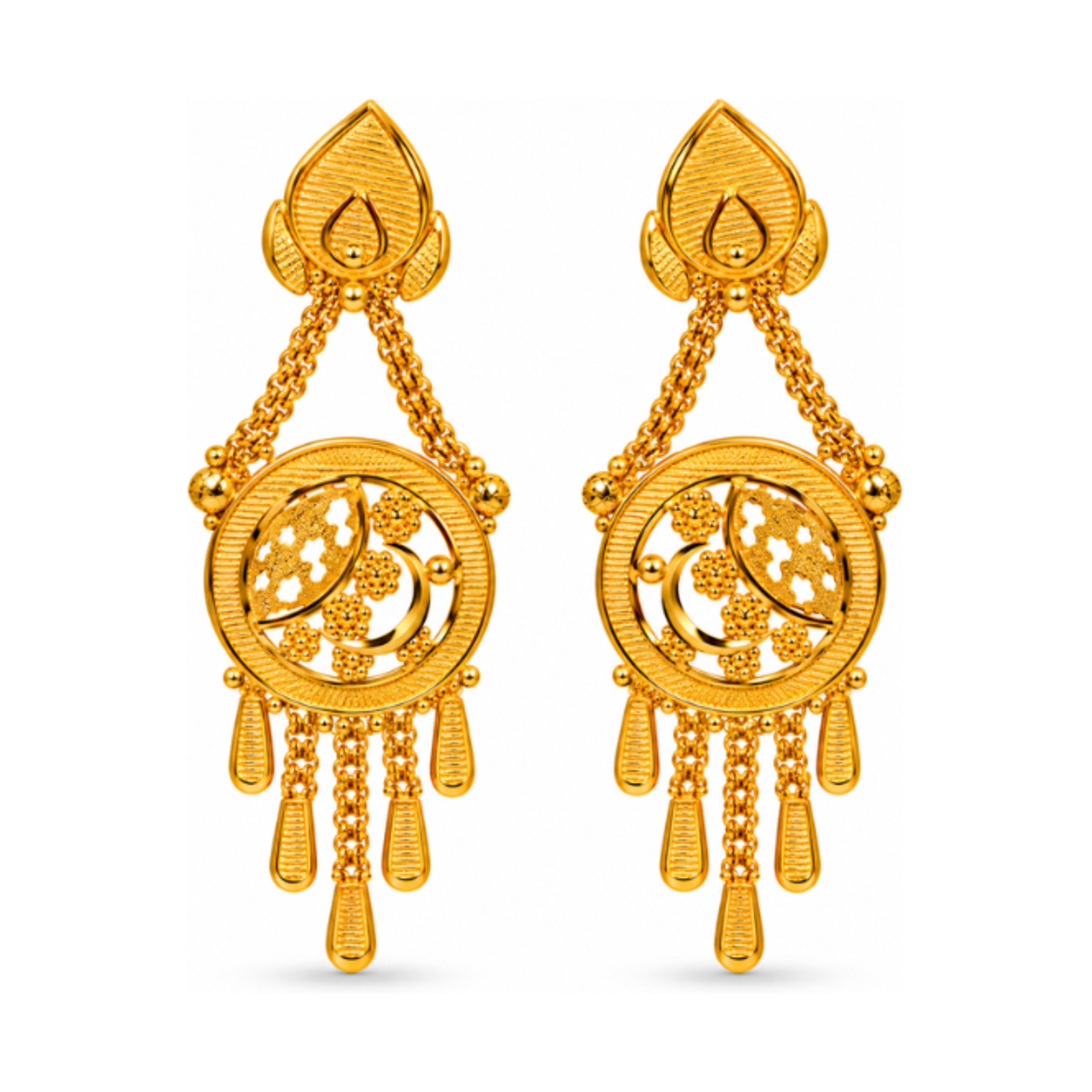 Gold Stud Earrings 64