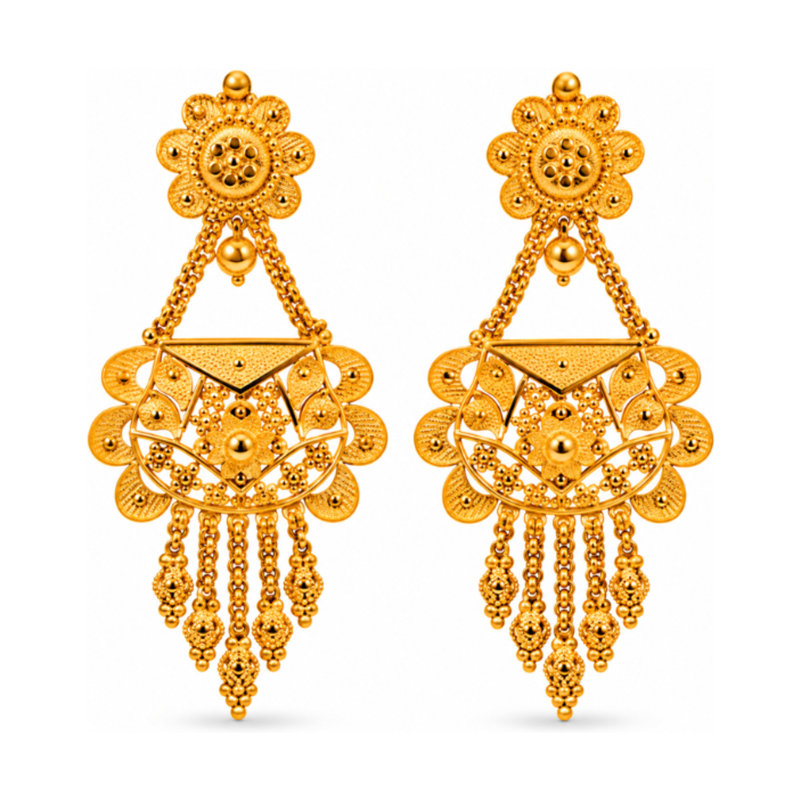 Gold Stud Earrings 66